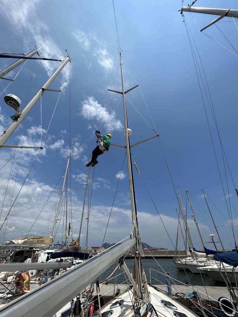 Reparación mástil velero